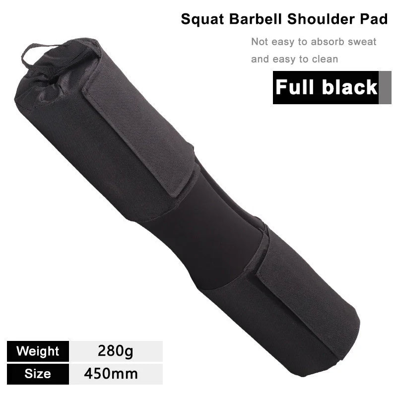 Thickened non-slip barbell shoulder pads for weightlifting and squats, providing neck support during fitness workouts.