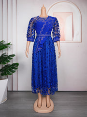 Elegant White Turkey African Party Long Dresses for Women 2025 New Spring Fashion Lace Wedding Gowns Dashiki Ankara Outfits Robe