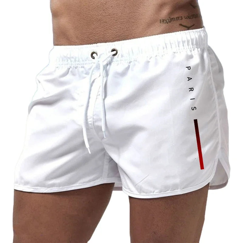 Men's casual summer board shorts from Showlu Fashion, featuring a sporty design ideal for beach, surfing, and gym activities.