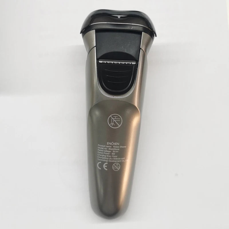 Showlu Smart General ENCHEN Blackstone 3D Rotary Electric Shaver with multiple rotary heads and ergonomic black design.