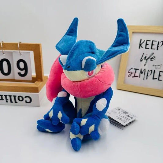 Greninja Pokemon Plush Toys Anime 23cm Cartoon Frog Sitting Pokémon Plushie Kawaii Doll Stuffed Gift for Kids Birthday Xmas