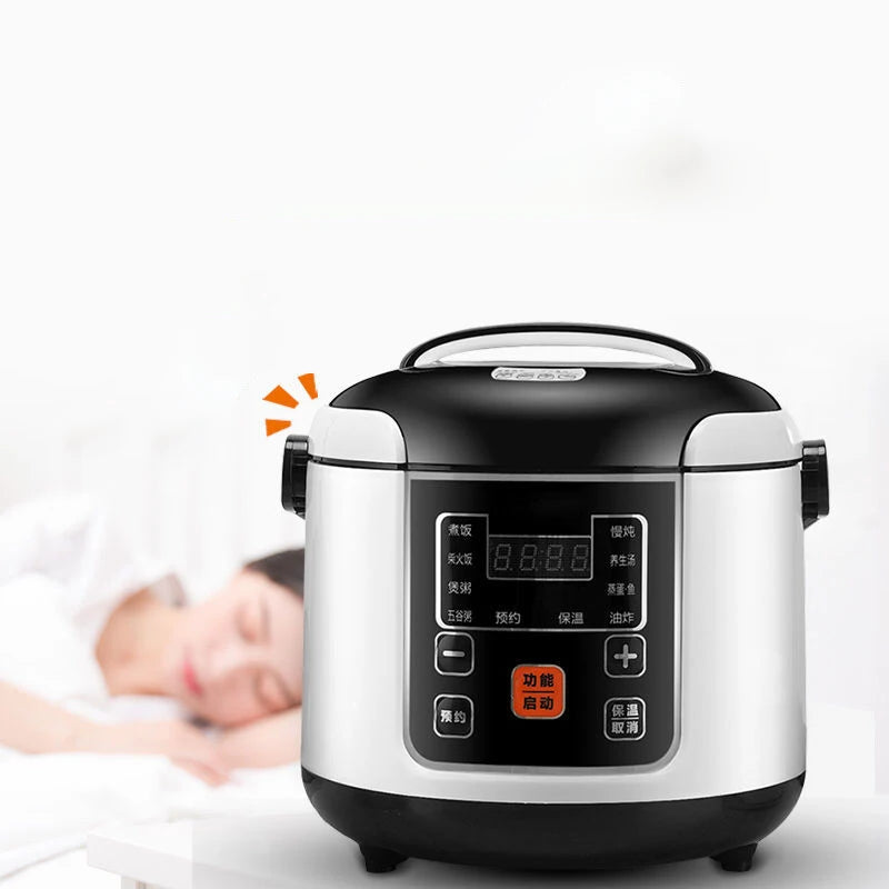 Showlu Smart General mini electric rice cooker with 2L capacity, compact design, and 200W power for convenient cooking.