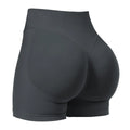 Seamless ribbed women's yoga shorts from CZGUKE by SHOWLU FASHION STORE, high-stretch gym and booty shorts for active wear.