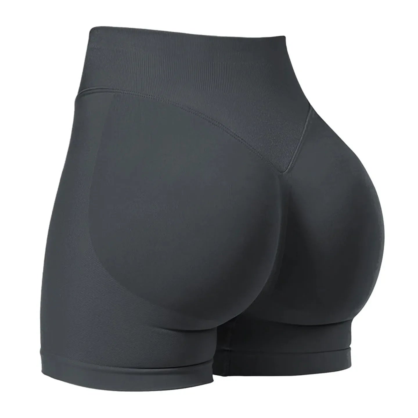 Seamless ribbed women's yoga shorts from CZGUKE by SHOWLU FASHION STORE, high-stretch gym and booty shorts for active wear.