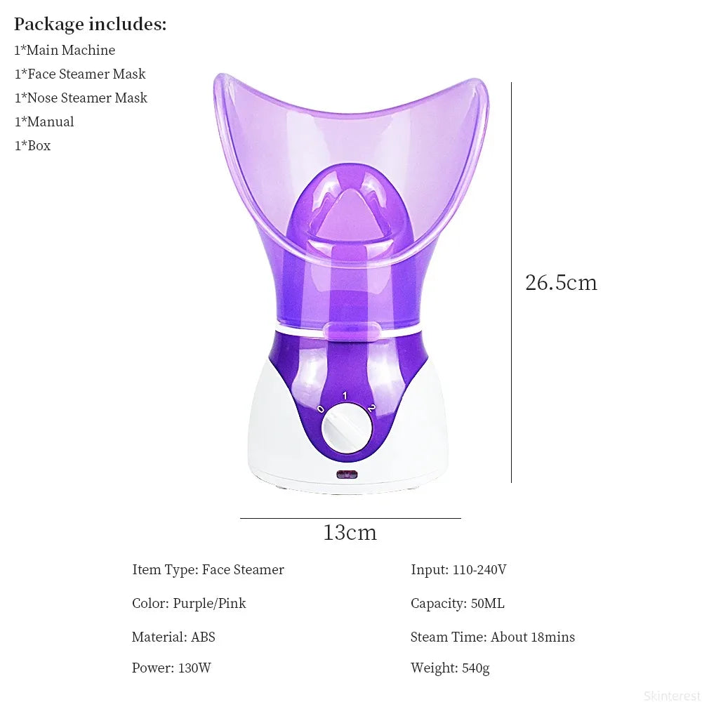 Showlu Smart Facial Steamer with hot and cold spray for facial moisturizing, featuring a sleek design and easy-to-use controls.