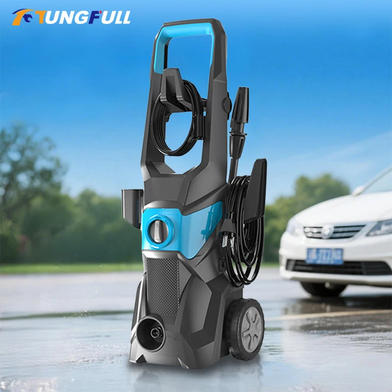 Showlu Smart General electric pressure washer with 3000 PSI power, featuring a durable black and red design for outdoor cleaning.