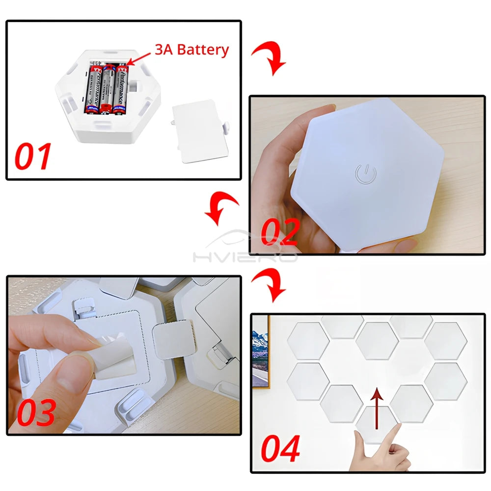 Showlu Smart General LED touch wall tiles with sleek, modern design and customizable lighting for home or office decor.