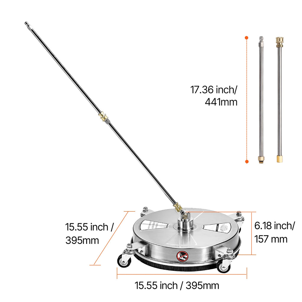 Showlu Smart General rotary surface cleaner with durable plastic housing and adjustable spray nozzles for efficient cleaning.