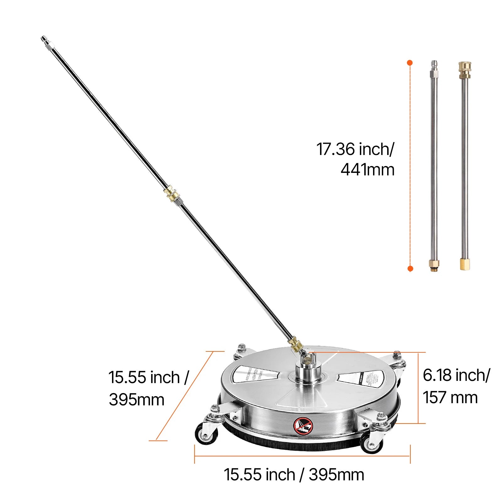 Showlu Smart General rotary surface cleaner with durable plastic housing and adjustable spray nozzles for efficient cleaning.