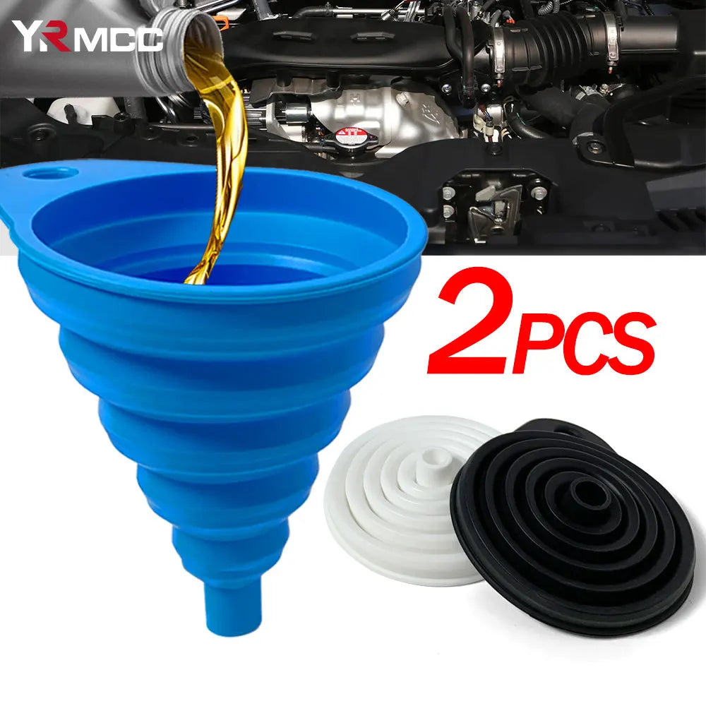 Showlu Smart General collapsible funnel set with multiple sizes, made of durable, flexible material for easy pouring and storage.