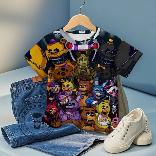 Fashion Clothing Kids 3D Five Night At Freddy Fnafs T-shirt Children Cartoon Tee Shirts T Shirt for Boys Sonic Clothes Girls Top