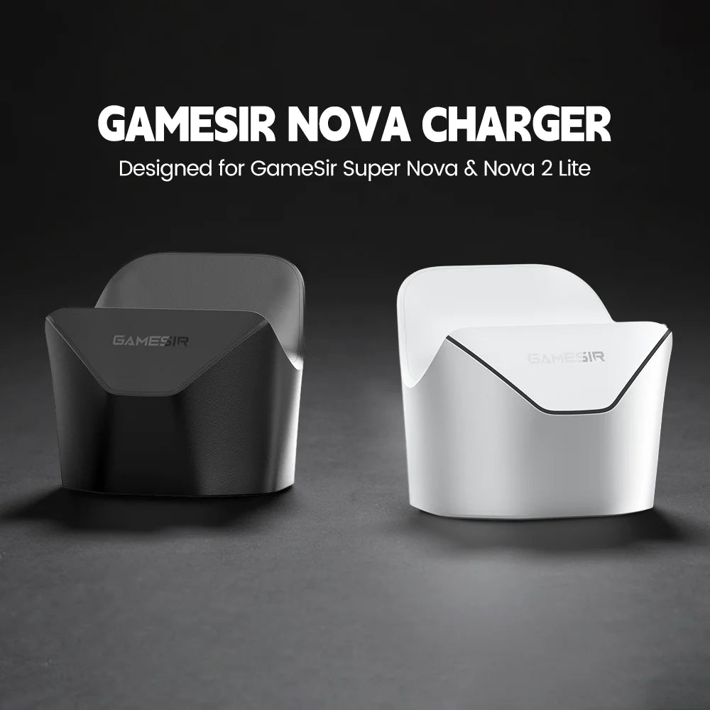 Showlu Smart General GameSir RGB controller charging dock stand with LED lighting and multiple charging ports, designed for gaming controllers.
