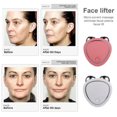EMS Facial Massager Microcurrent Face Lifting Machine Roller Charging Facial Skin Rejuvenation Beauty Tightening Anti Wrinkle