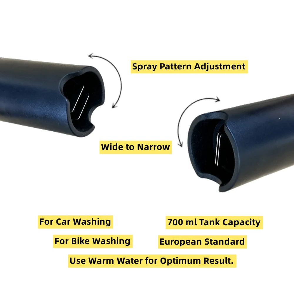 Showlu Fashion Store pressure washer foam bottle with black and yellow design, used for car cleaning and foam application.