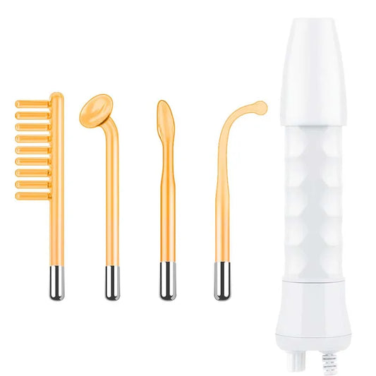 Facial Skin Care High Frequency Facial Wand Portable Hand-Held High Frequency Facial Machine with 4 Pcs Different Tubes