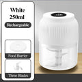 Mini electric blender with 3 blades in a 250ml portable cup, shown with blending action and compact design from Showlu Smart General.