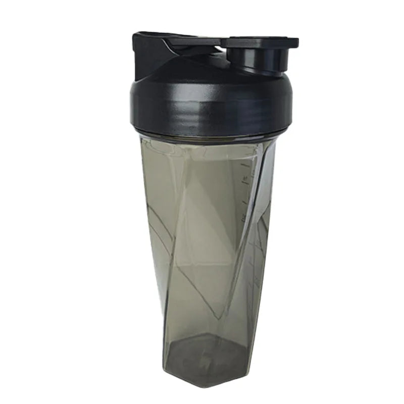 600ml FUYAOZHISHANG vortex mixer shaker bottle made of Tritan plastic, designed for protein shakes and mixing beverages.