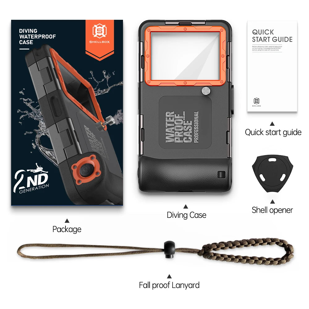 Showlu Smart General waterproof phone pouch with transparent design, perfect for beach trips and outdoor use.
