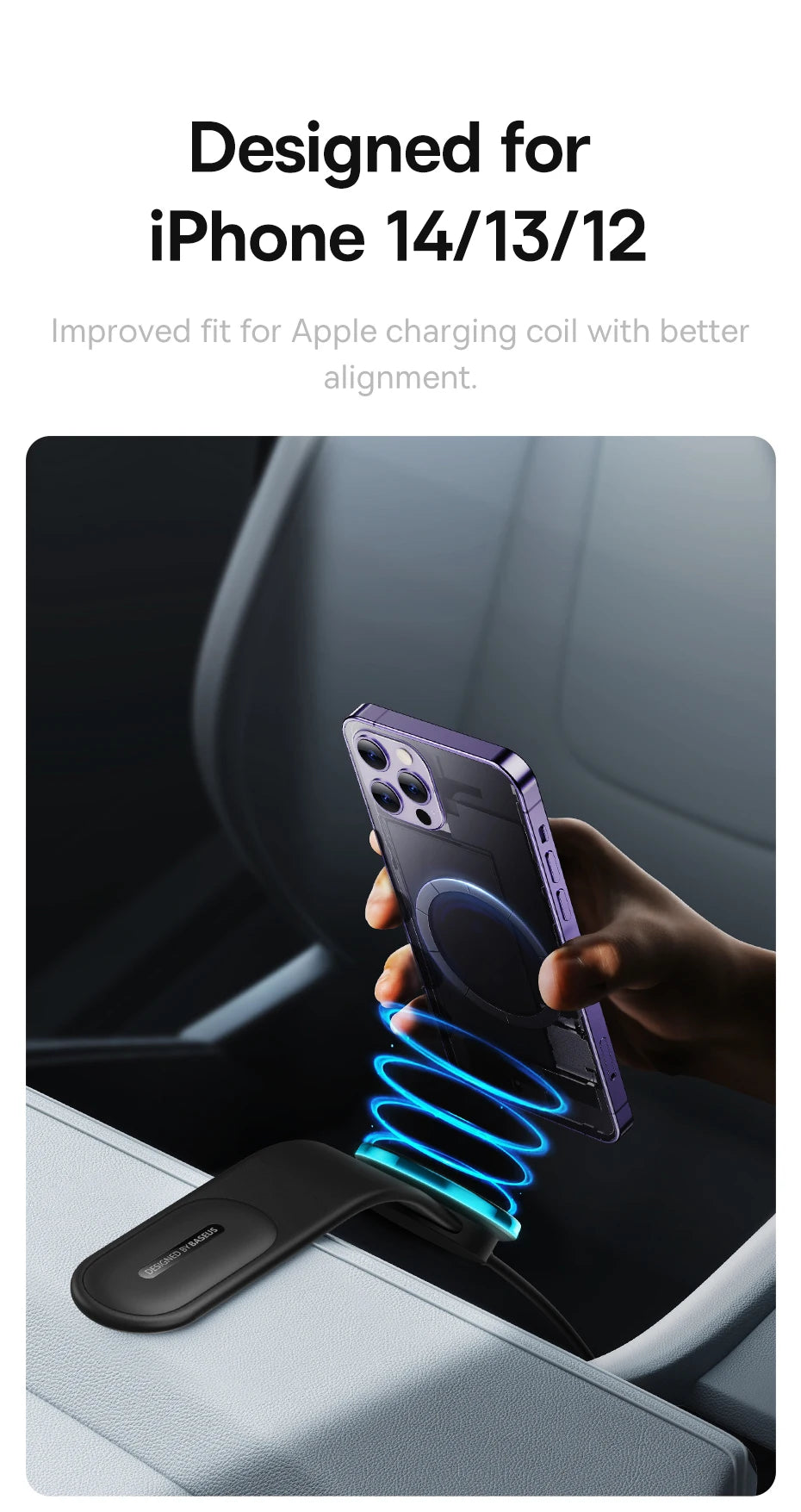 Magnetic foldable car phone holder for dashboard by Showlu Smart General, showing the adjustable design and secure phone grip.