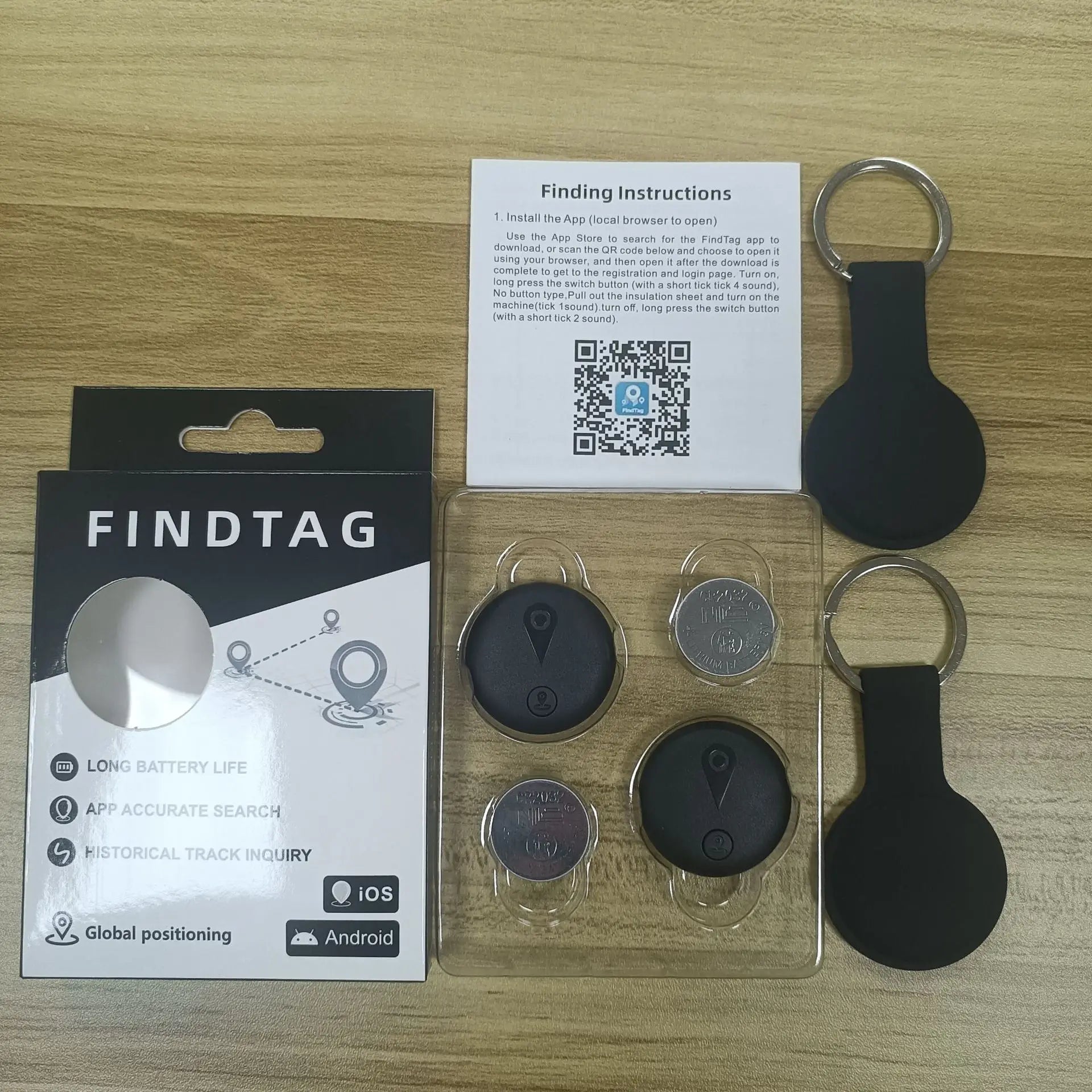 Waterproof Showlu Anti-Lost AirTag tracker for pets and kids, featuring a sleek design and secure attachment for safety.
