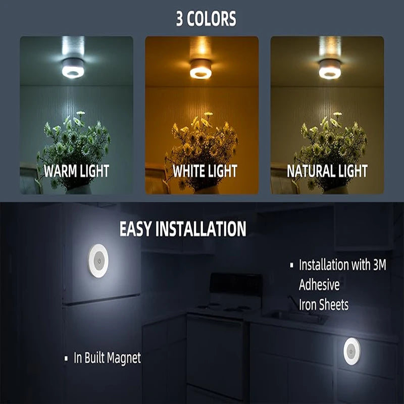 Showlu Smart Super-Cheese LED touch tap light mounted on a kitchen sink for adjustable illumination and modern style.
