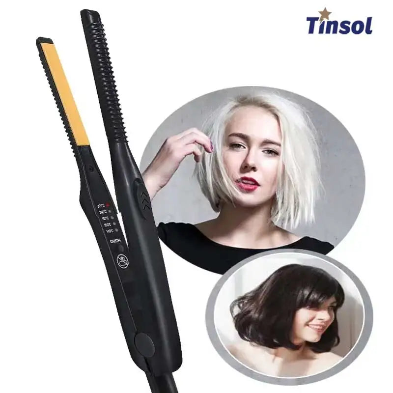 Showlu Smart General mini hair straightener with ceramic plates, compact design, and digital temperature controls.
