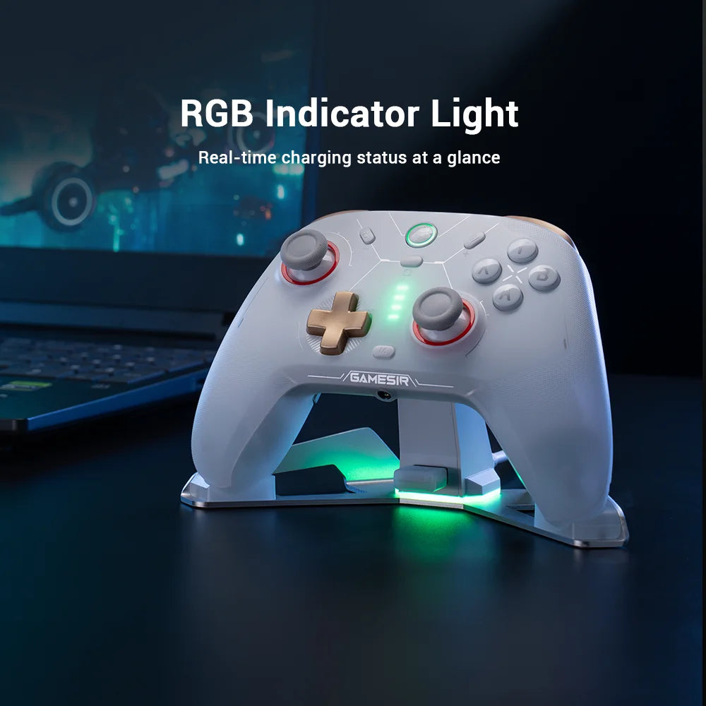 Showlu Smart General GameSir RGB controller charging dock stand with LED lighting and secure slot for gaming controllers.