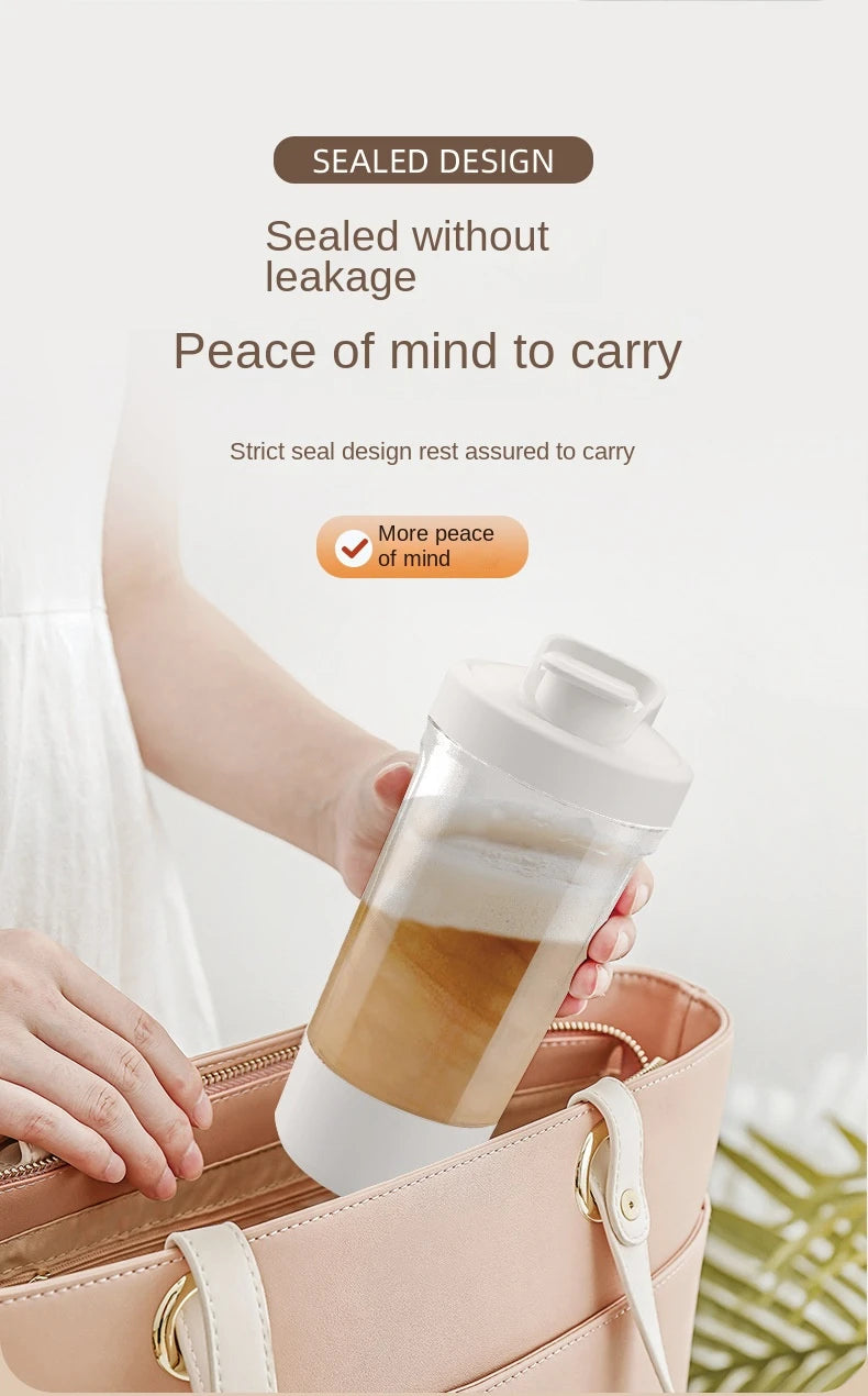 Showlu Smart General portable USB electric protein shake blender cup with blending blade and compact design, ready for on-the-go use.