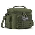 Showlu tactical lunch bag with heavy-duty insulated thermal cooler box, featuring durable design and spacious interior for food storage.