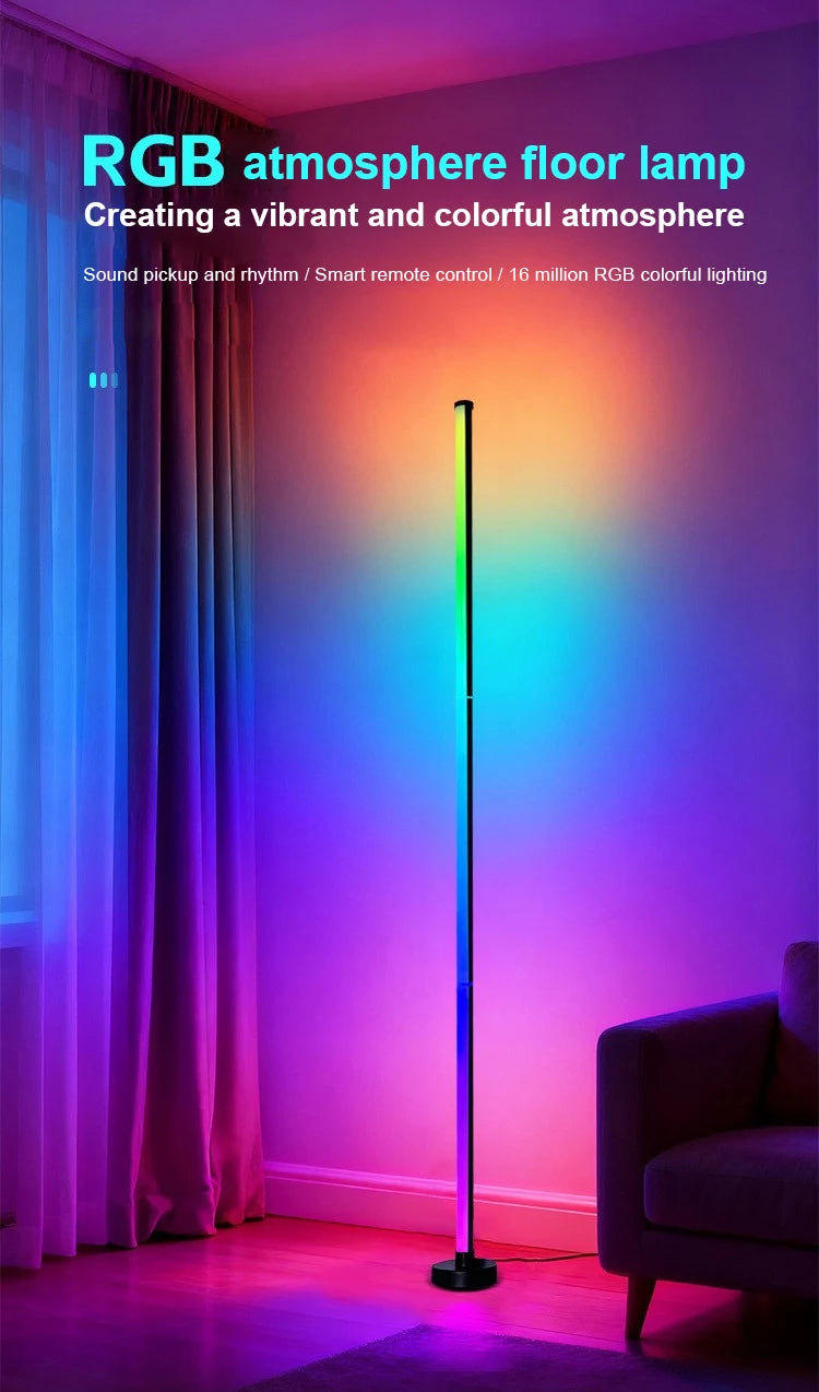 Showlu Smart General NOVEYEE LED dimmable floor lamp with remote control, modern design and adjustable lighting for living room or office.
