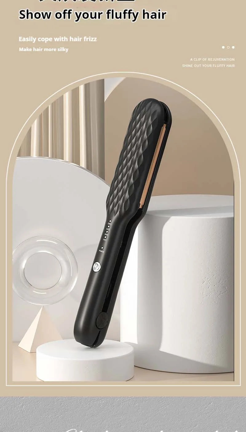 Showlu Smart General hair crimper tool with textured plates for creating waves and volume in hair styling.