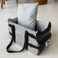 Showlu Fashion leather pet car seat and travel bed for small dogs, portable and comfortable for car trips.