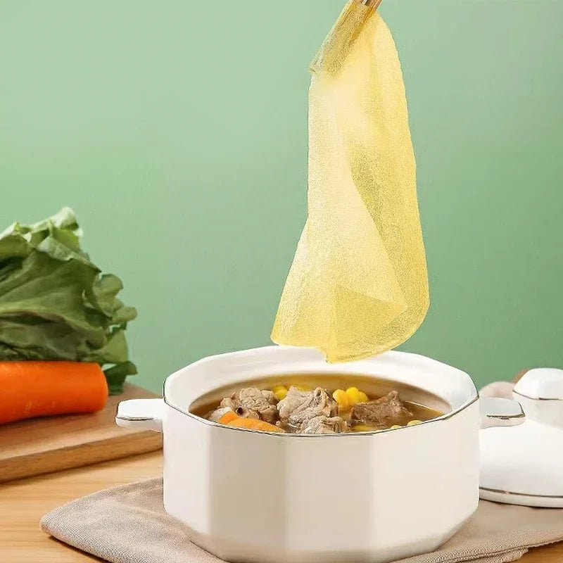 Showlu Smart General kitchen oil absorbing sheets, thin and disposable, designed to absorb excess oil from fried foods.