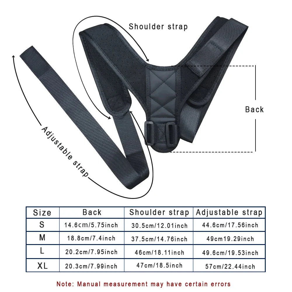 YOSYO Back Posture Corrector Belt for men and women, adjustable support for improved posture and back alignment.