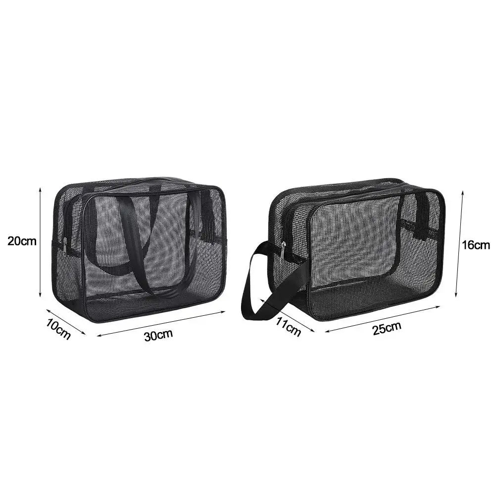 SHOWLU FASHION Mesh Shower Tote Bag made of quick-dry nylon for beach and shower storage, featuring breathable mesh design.