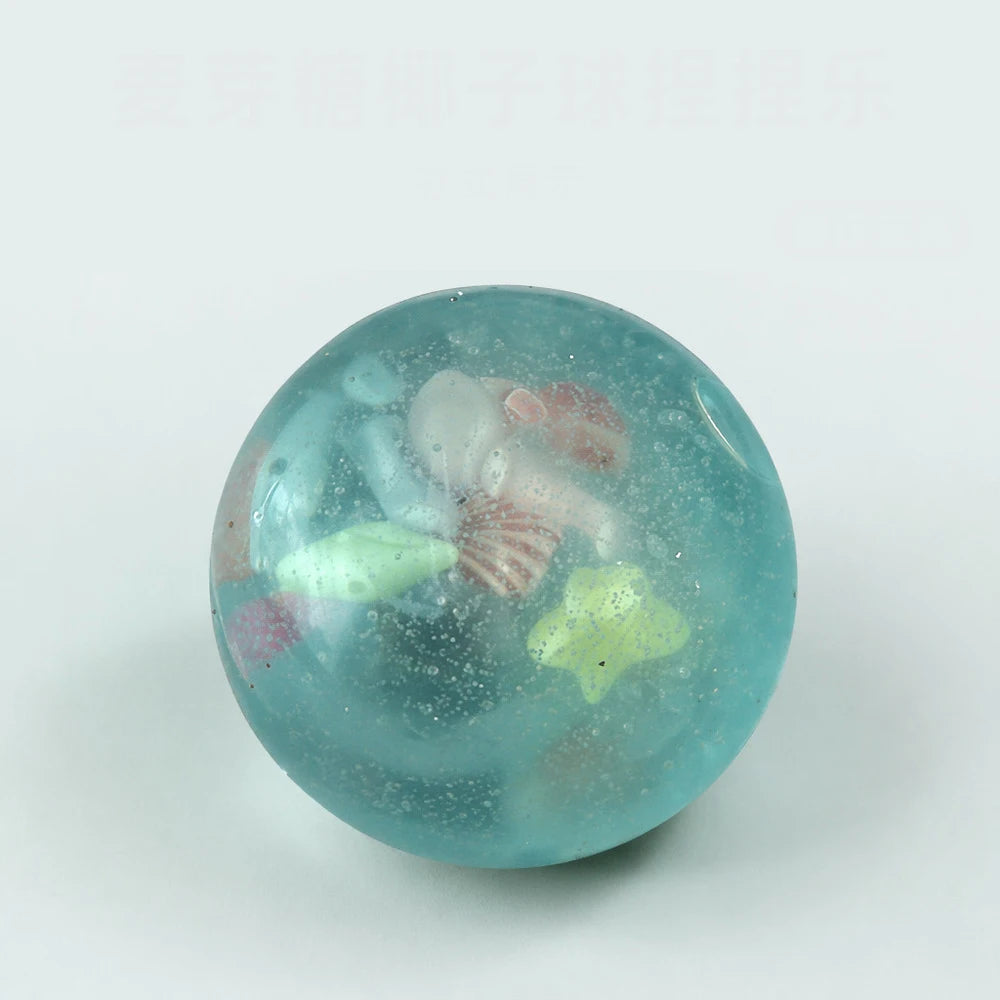 Transparent squishy maltose stress ball from Showlu Fashion Store, slow-rise sensory ball for hand exercise and stress relief.