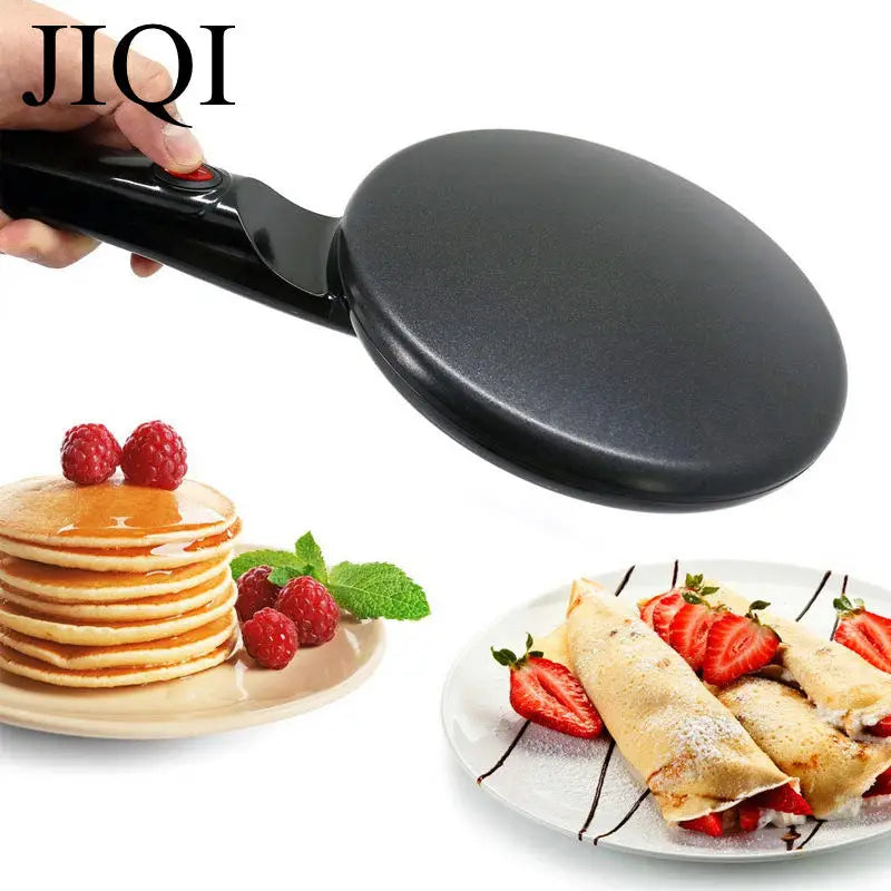Showlu Smart General electric pancake maker with non-stick cooking surface and control buttons, ready for breakfast preparation.