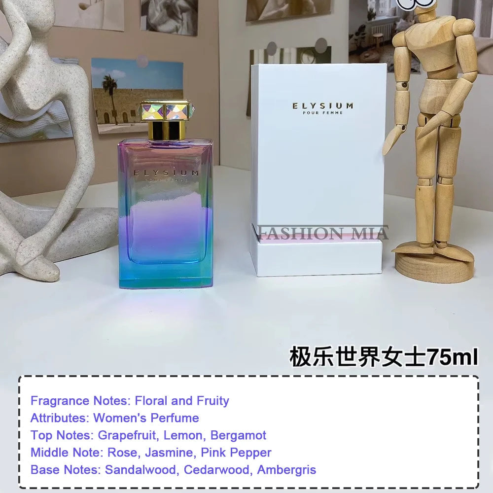 Luxury Brand Elysium Pour Homme Parfum Cologne Lasting Woody Floral Fragrance Pheromone Eau de Toilette For Women Gifts SHOWLU FASHION STORE