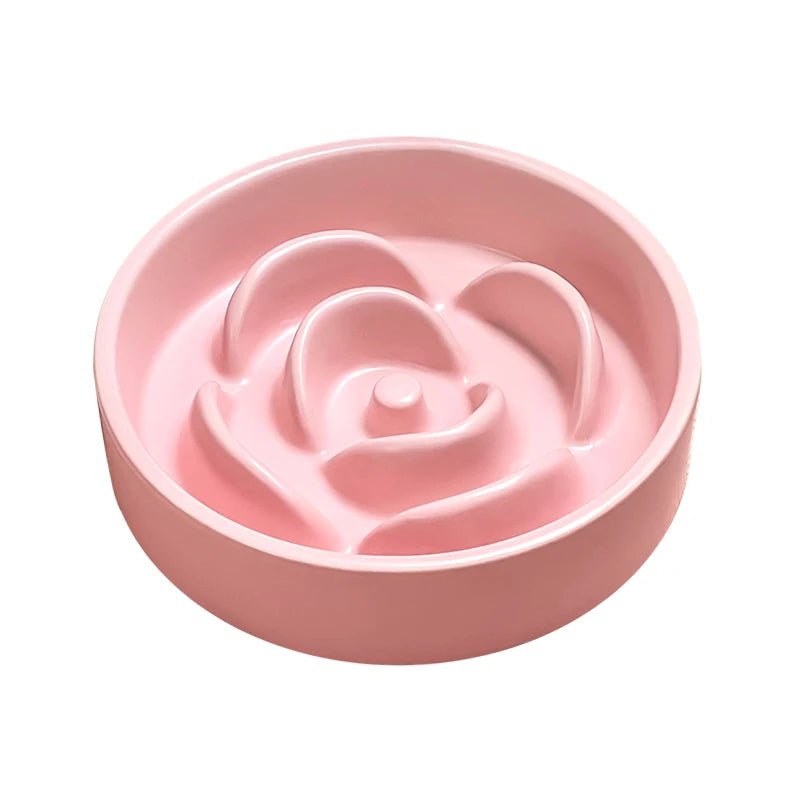 Ceramic pet slow food bowl for dogs and cats, easy to clean, anti-suffocation, anti-overturning feeding dish from Showlu Fashion Store