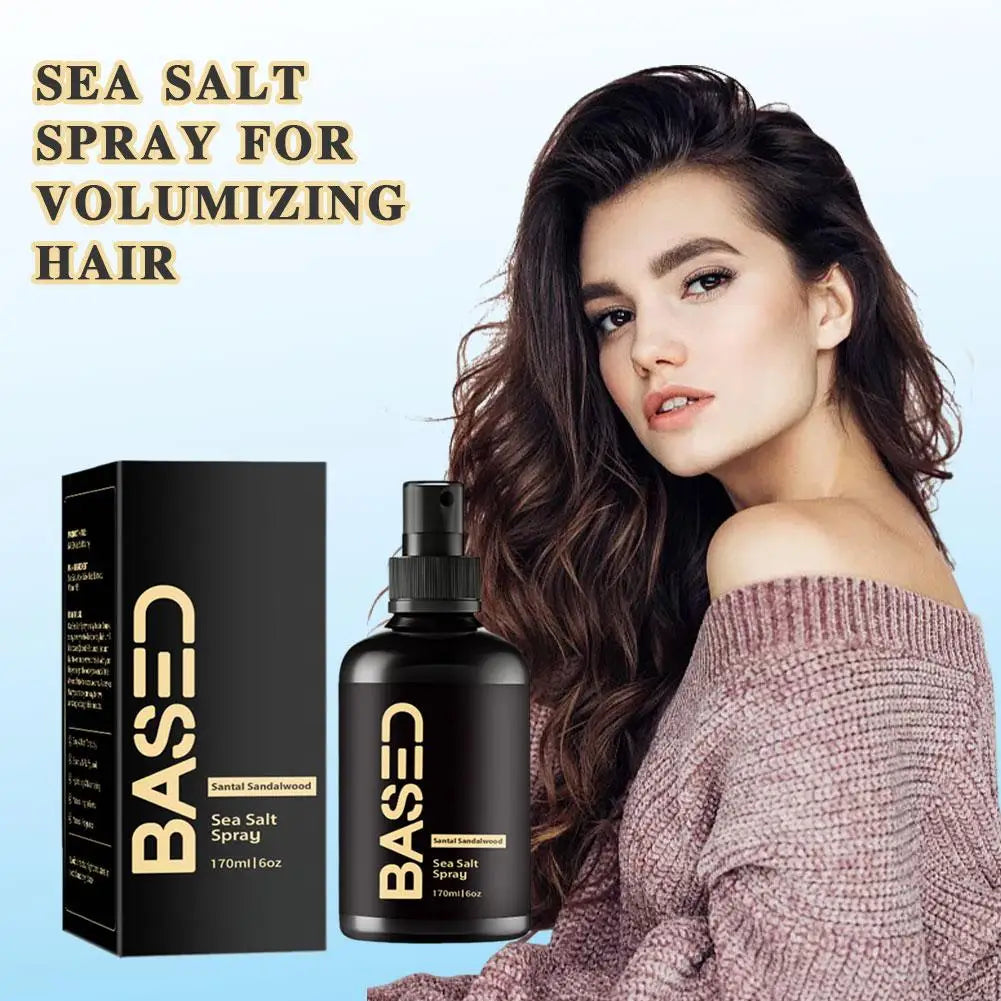 Showlu Smart General long-lasting sea salt hair spray bottle with textured label and spray nozzle for beachy waves.