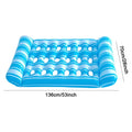 Showlu Smart inflatable water mat featuring a pool lounger and surfboard design, made of PVC for floating on water.