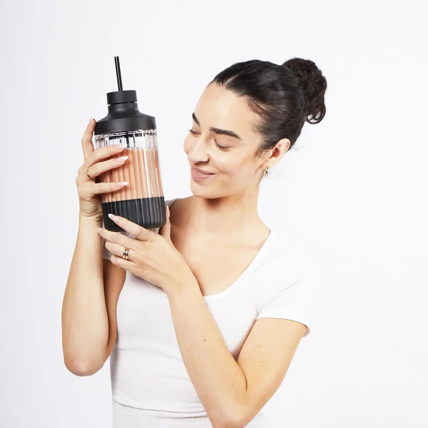Stainless steel SHOWLU FASHION STORE blender for smoothies, shakes, and sauces with a sleek modern design and durable construction.
