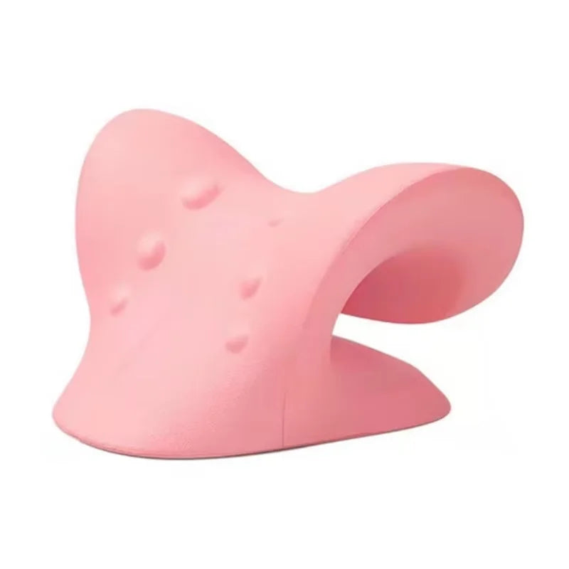 Showlu Fashion Store cervical neck and shoulder relaxer device with ergonomic design for chiropractic traction and pain relief.