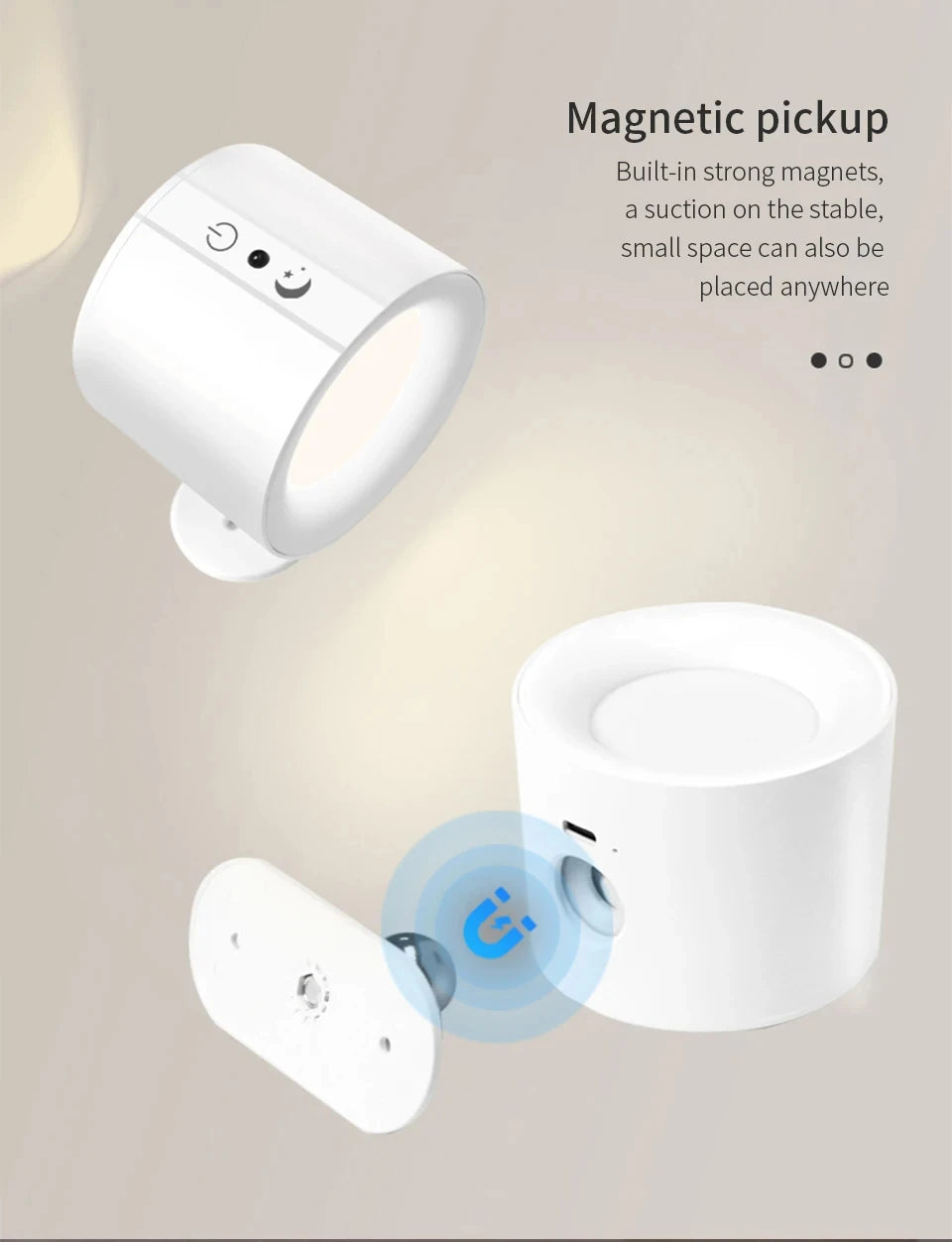 Rechargeable LED wall sconce by Showlu Smart General, modern lighting fixture with sleek design and adjustable brightness.