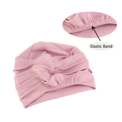 New Women Solid Color Turban Cancer Beanie Bonnet Inner Hijabs Cap Hair Loss Chemo Hat Elastic Head Cap Muslim Indian Hat
