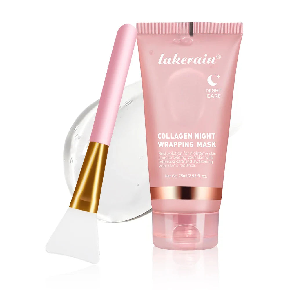 SHOWLU FASHION STORE ibcccndc Collagen Jelly Cream firming overnight peel-off facial mask shown in a sleek jar with a glossy finish.