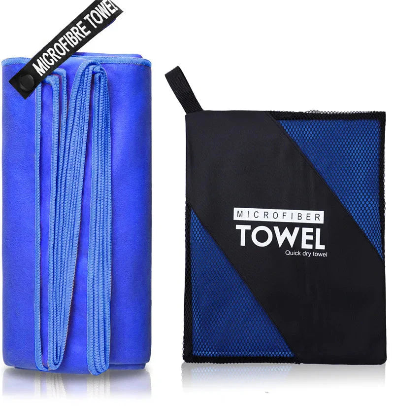 SHOWLU microfiber sports towel for gym, swimming, and beach, quick-drying and lightweight for active outdoor use