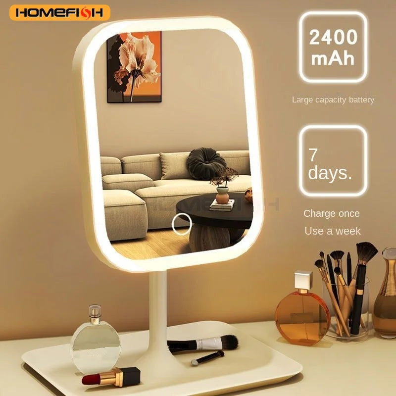 Showlu Smart LED vanity makeup mirror with high-definition lighting, adjustable brightness, and sleek modern design.