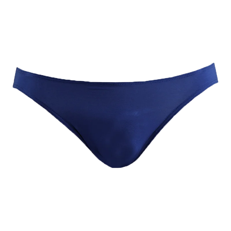 Showlu Men's modal briefs with low waist U-convex design, stretchy comfort, and smooth fabric for everyday underwear.
