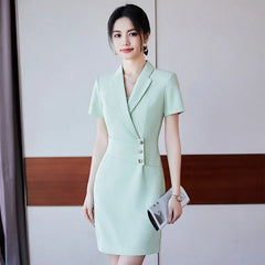 Elegant Suit Dress Women's Workwear Summer Jewelry Store High-end Atmosphere Beauty Salon Front Desk Reception Uniform
